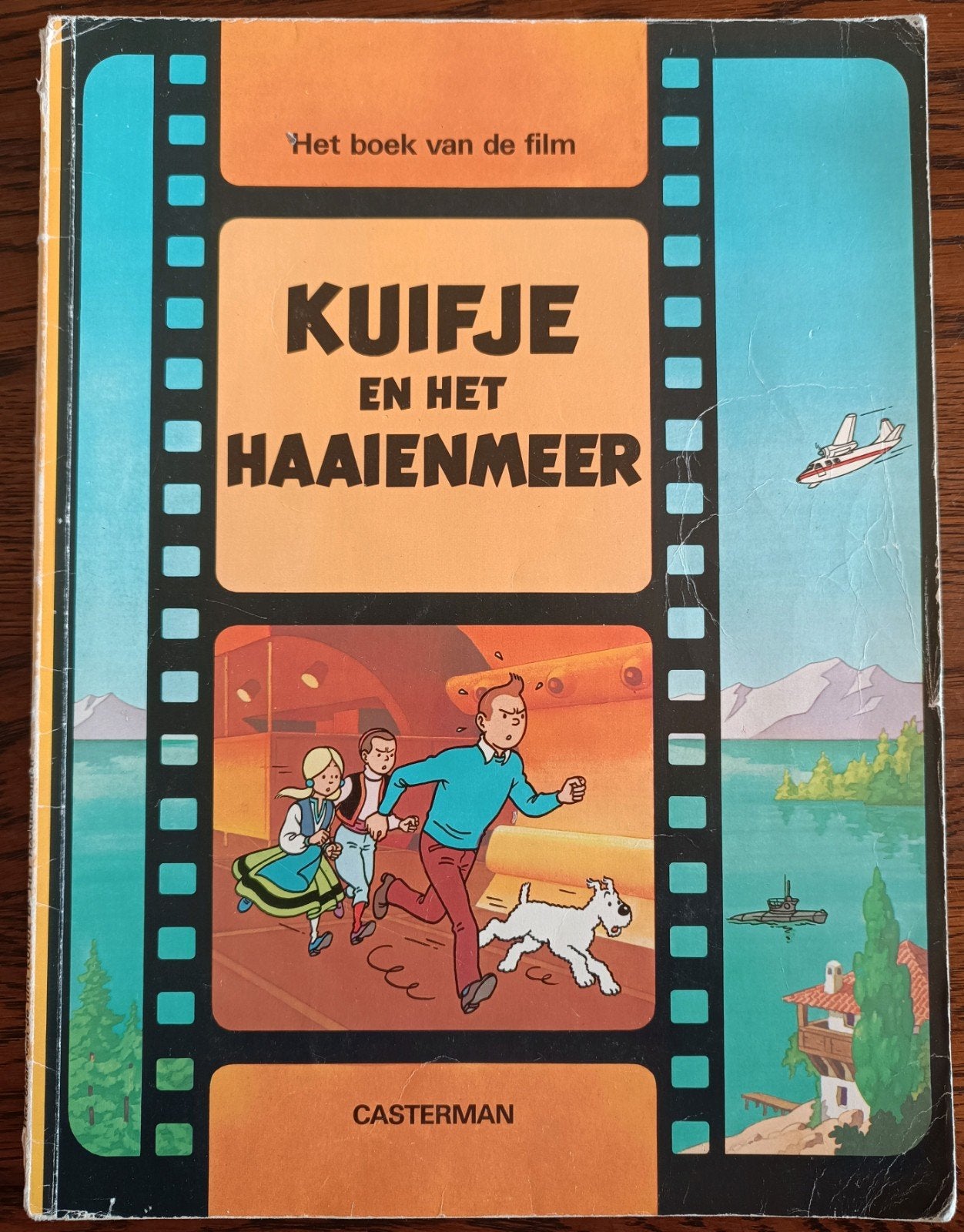 Kuifje en het Haaienmeer - De strip van de tekenfilm (1973), Gelezen, Eén stripboek, Hergé ,Casterman, Ophalen of Verzenden