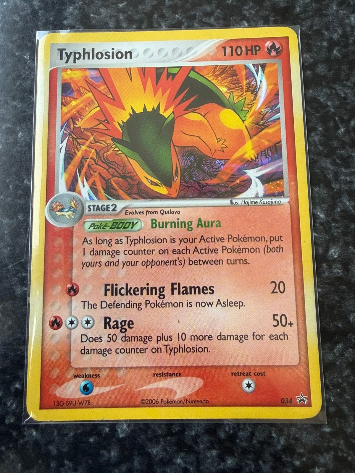 Typhlosion 13G-S9U-W7B, Ophalen of Verzenden, Zo goed als nieuw, Losse kaart, Foil