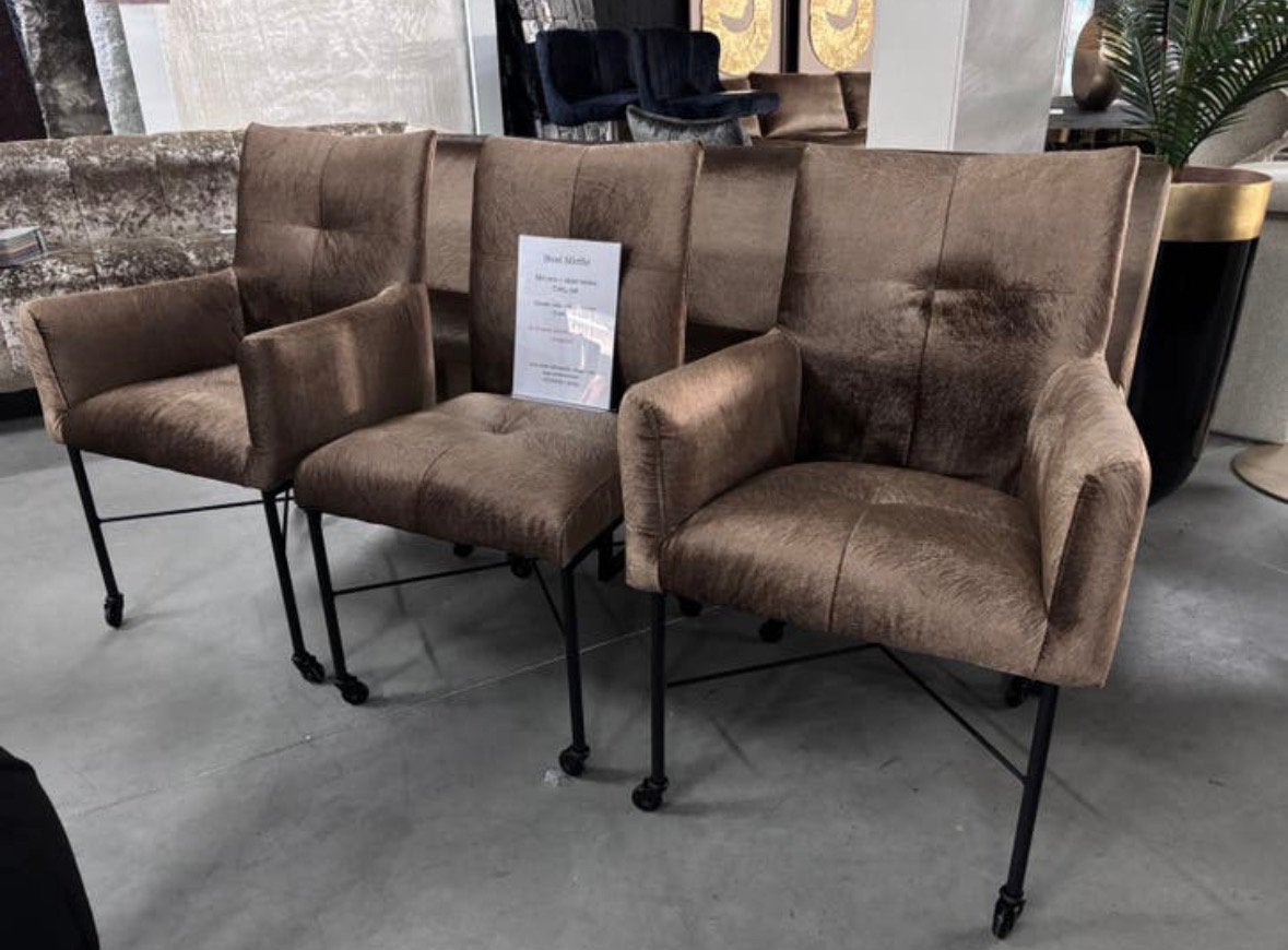 Complete set eetbank + 3 stoelen OPRUIMING, Ophalen, Zo goed als nieuw, Overige kleuren, Stof
