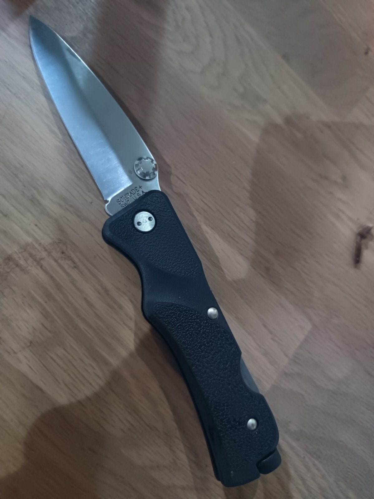 Schrade SW7 made in USA Zakmes - Zwart Handvat, Verzamelen, Militaria | Algemeen, Ophalen of Verzenden, Overige soorten, Amerika