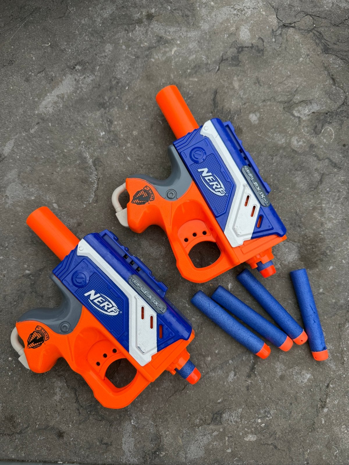 Nerf Reflex IX-1 Blasters (2 stuks) met darts, Ophalen of Verzenden, Gebruikt, Jongen of Meisje