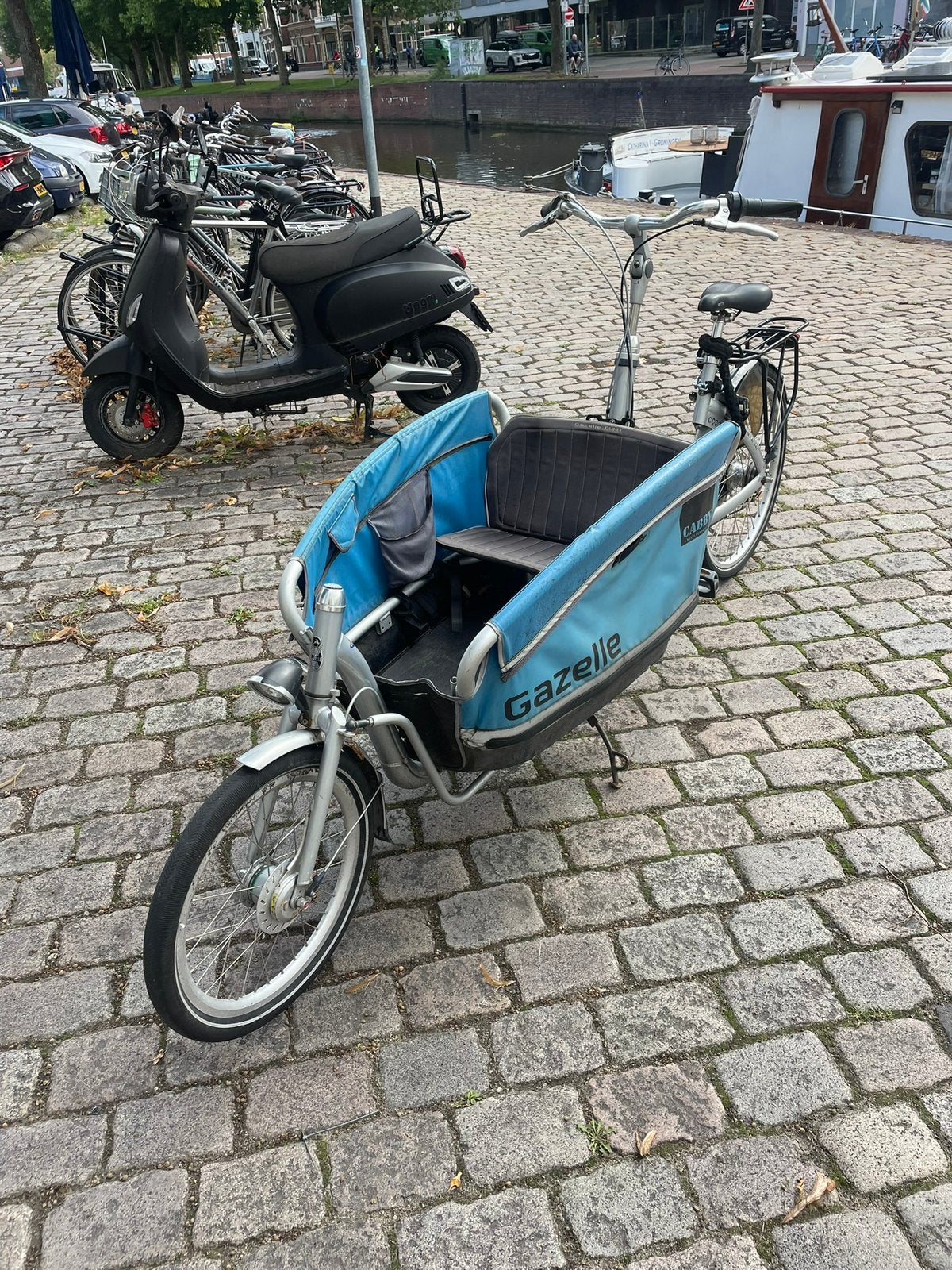 Gazelle cabby bakfiets, Ophalen, Gebruikt, Opvouwbaar, 2 kinderen