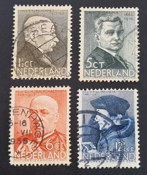 Nederland 1936 - nvph 283-286 - Zomerzegels, Postzegels en Munten, Postzegels | Nederland, Ophalen of Verzenden, T/m 1940, Gestempeld