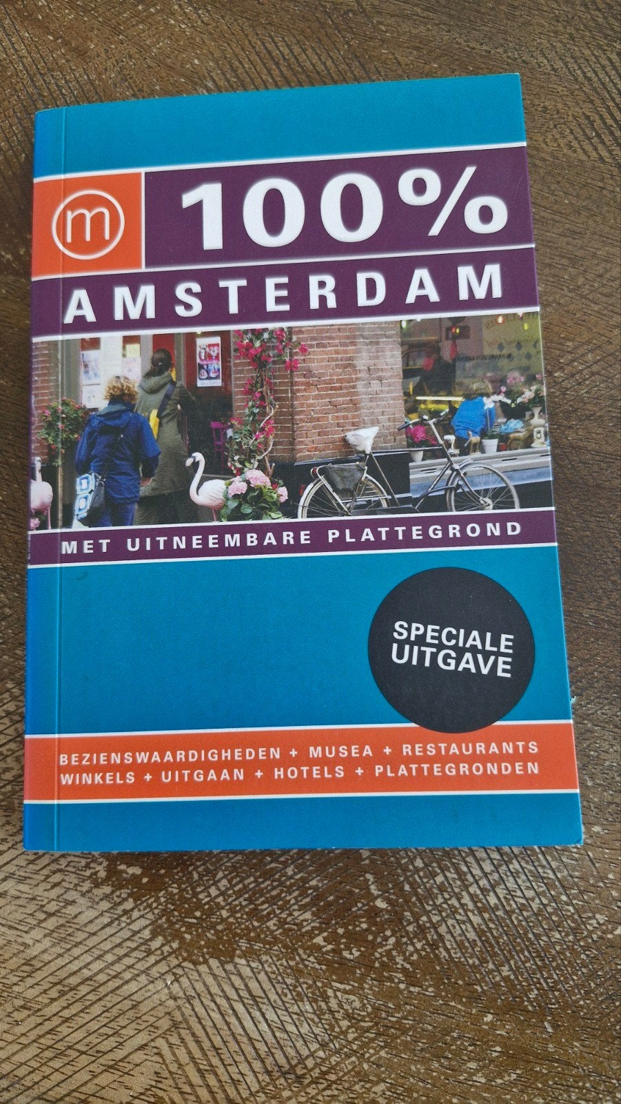 100% Amsterdam Reisgids met uitneembare plattegrond, Budget, Europa, Ophalen of Verzenden, Zo goed als nieuw