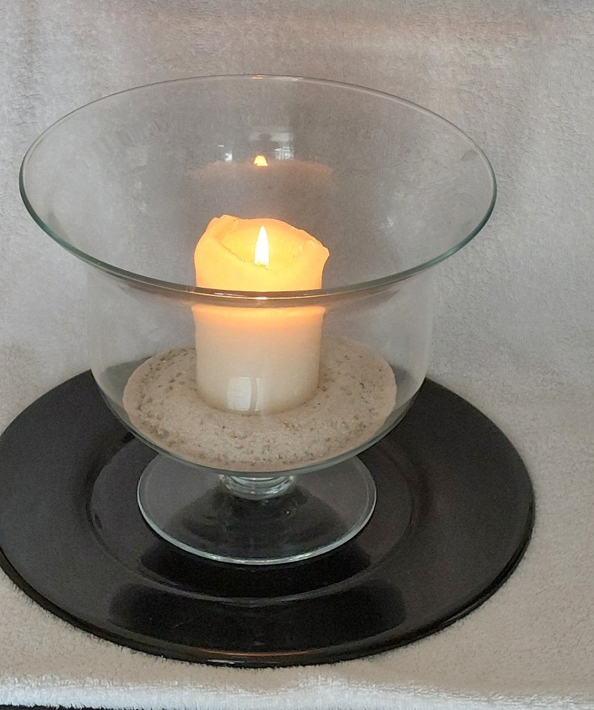 windlicht in schelpenzand, Ophalen, Windlicht, Overige merken, Crème
