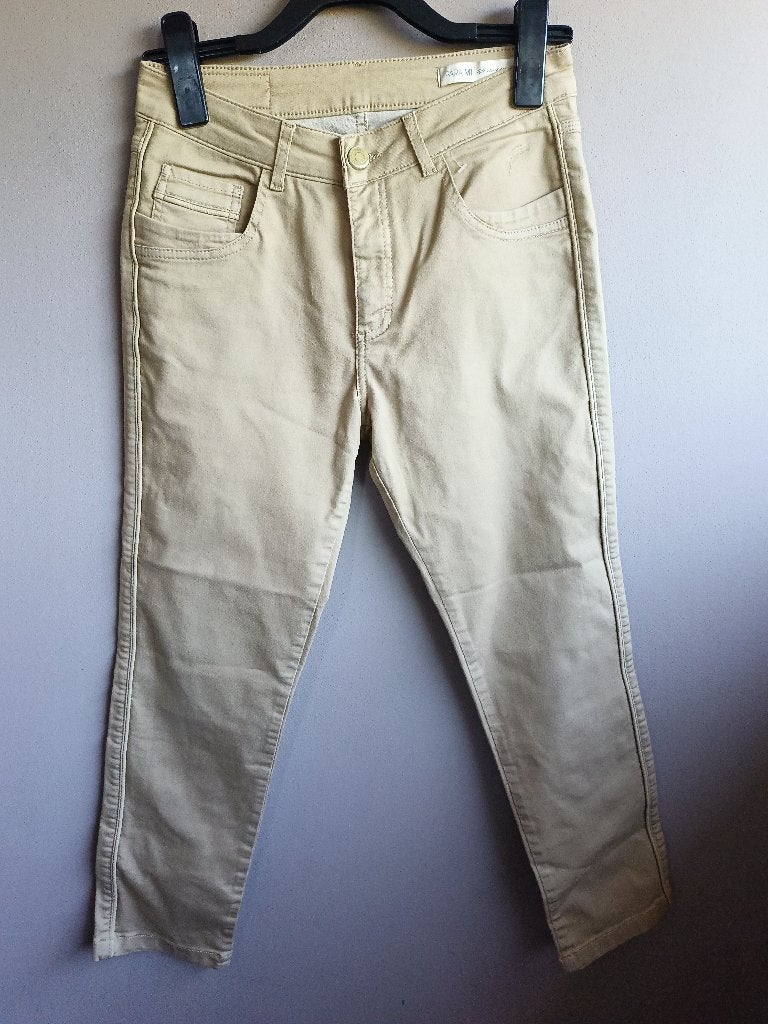 Nieuwe lichtbruine stretch broek van Para Mi, maat 38, Maat 38/40 (M), Para Mi, Bruin, Nieuw