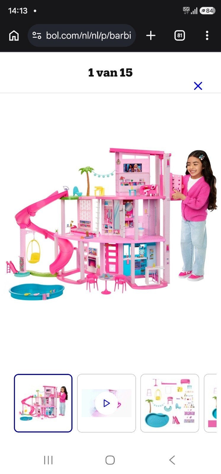 Barbie Droomhuis - Goede staat, accessoires deels compleet, Ophalen, Gebruikt, Barbie