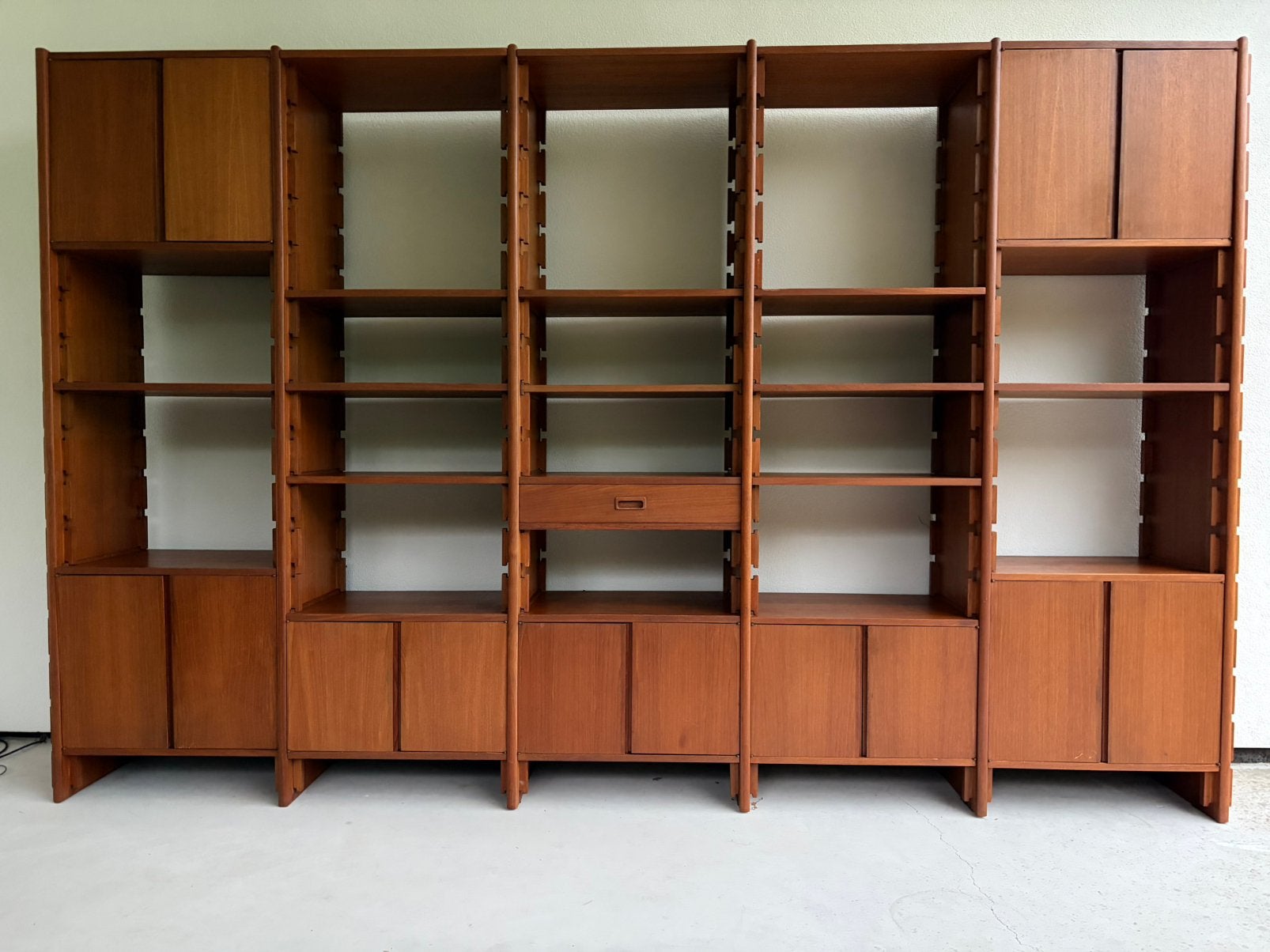 Vintage Palissander houten (rosewood)  Modulaire Boekenkast, Ophalen, Gebruikt, Jaren 60/70, 200 cm of meer