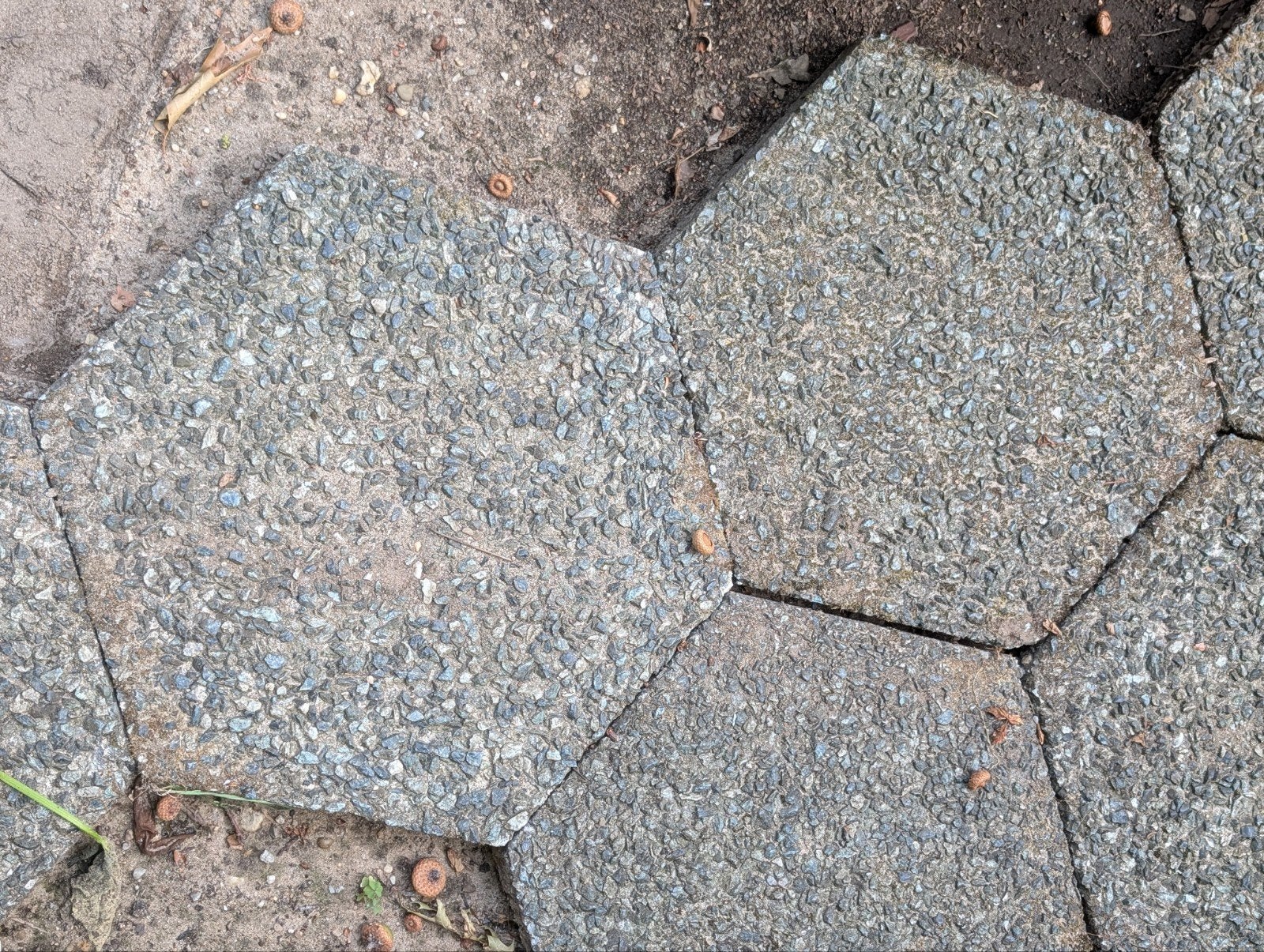 Gratis zeshoek grindtegels, Ophalen, Gebruikt, Beton, Terrastegels