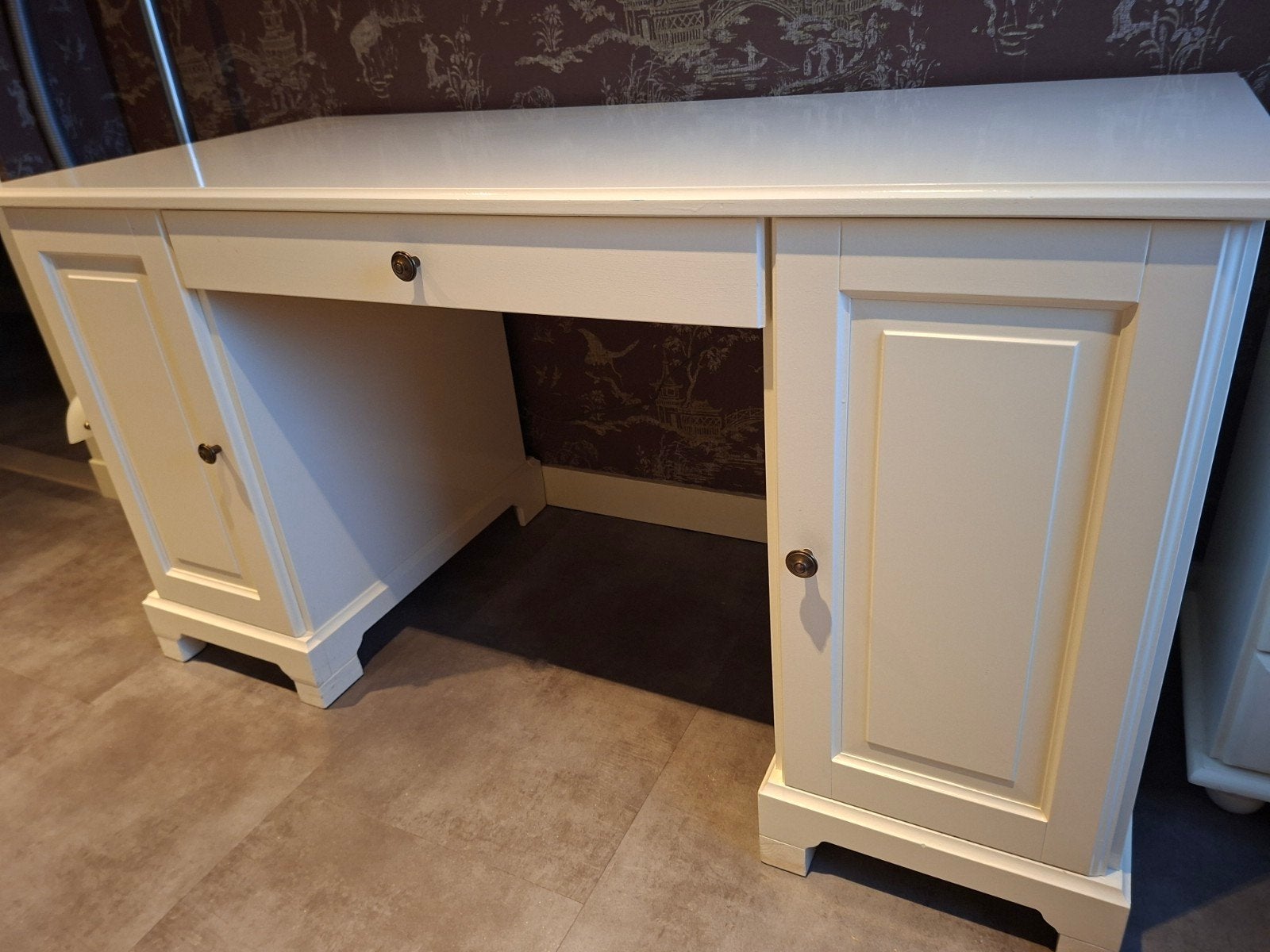 IKEA Hemnes Bureau Wit, Met lades, Gebruikt, Ophalen of Verzenden, IKEA