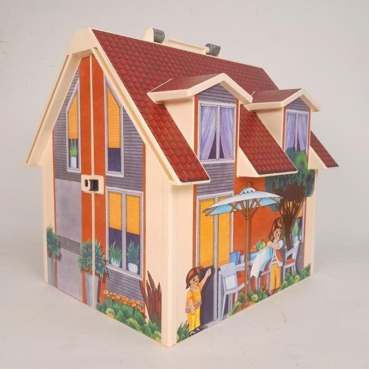 Wit Playmobil huis / decor  - Geobra 2005, Ophalen of Verzenden, Gebruikt, Losse onderdelen, Gebouw