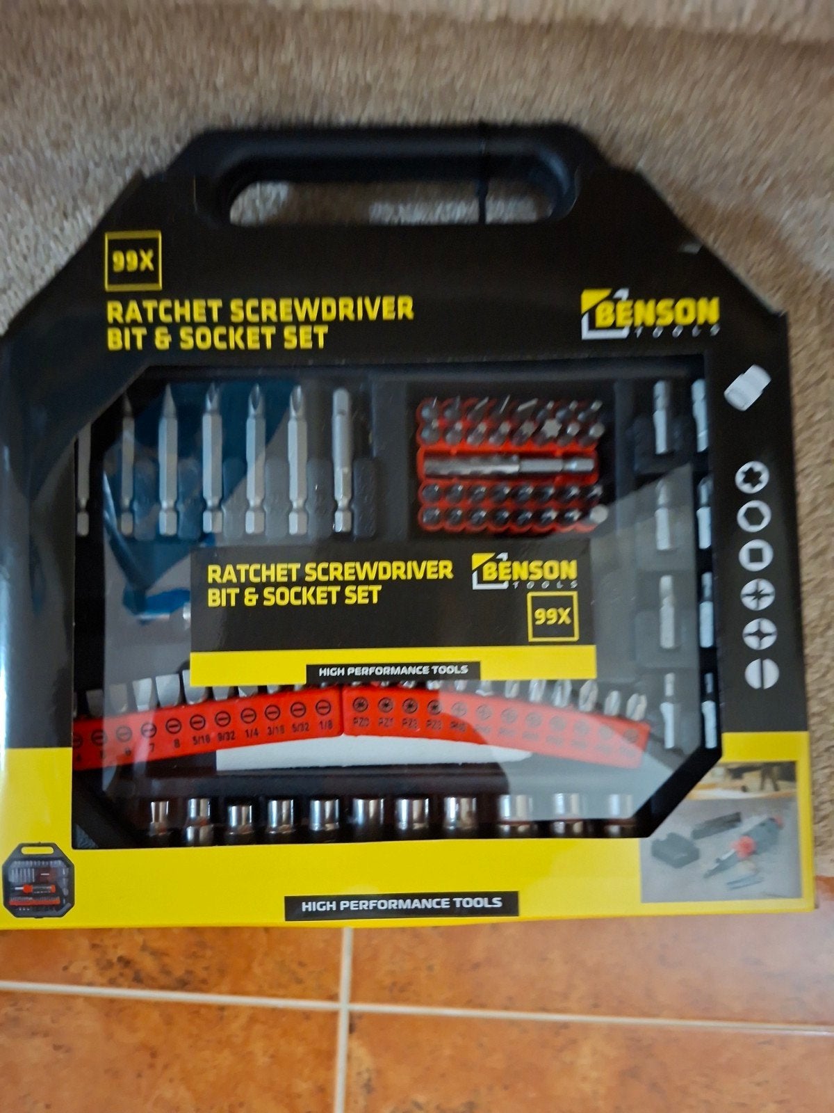 Benson Ratel Schroevendraaier Bit & Dop Set 99-delig, Ophalen of Verzenden, Nieuw, Gereedschapsset, Overige merken