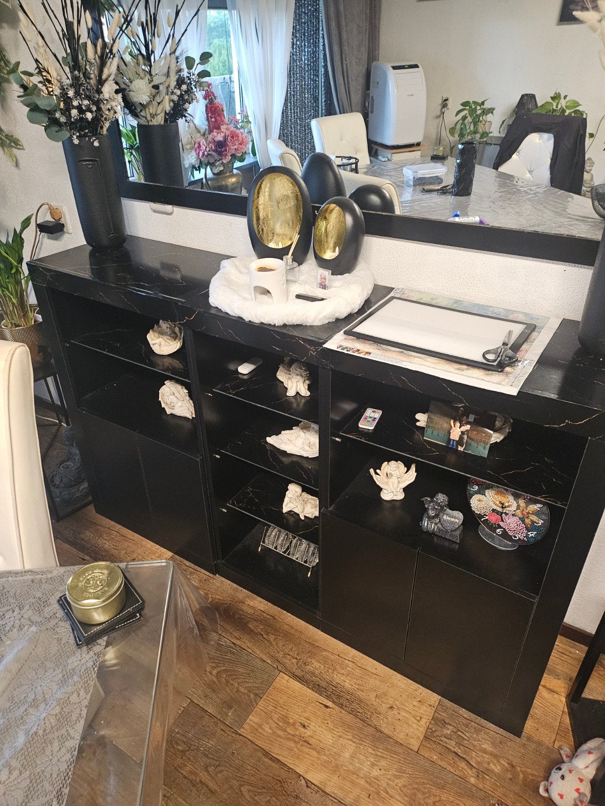 dressoir,tv kastjes,witte salontafel, Ophalen, Overige materialen, Gebruikt, 100 tot 150 cm
