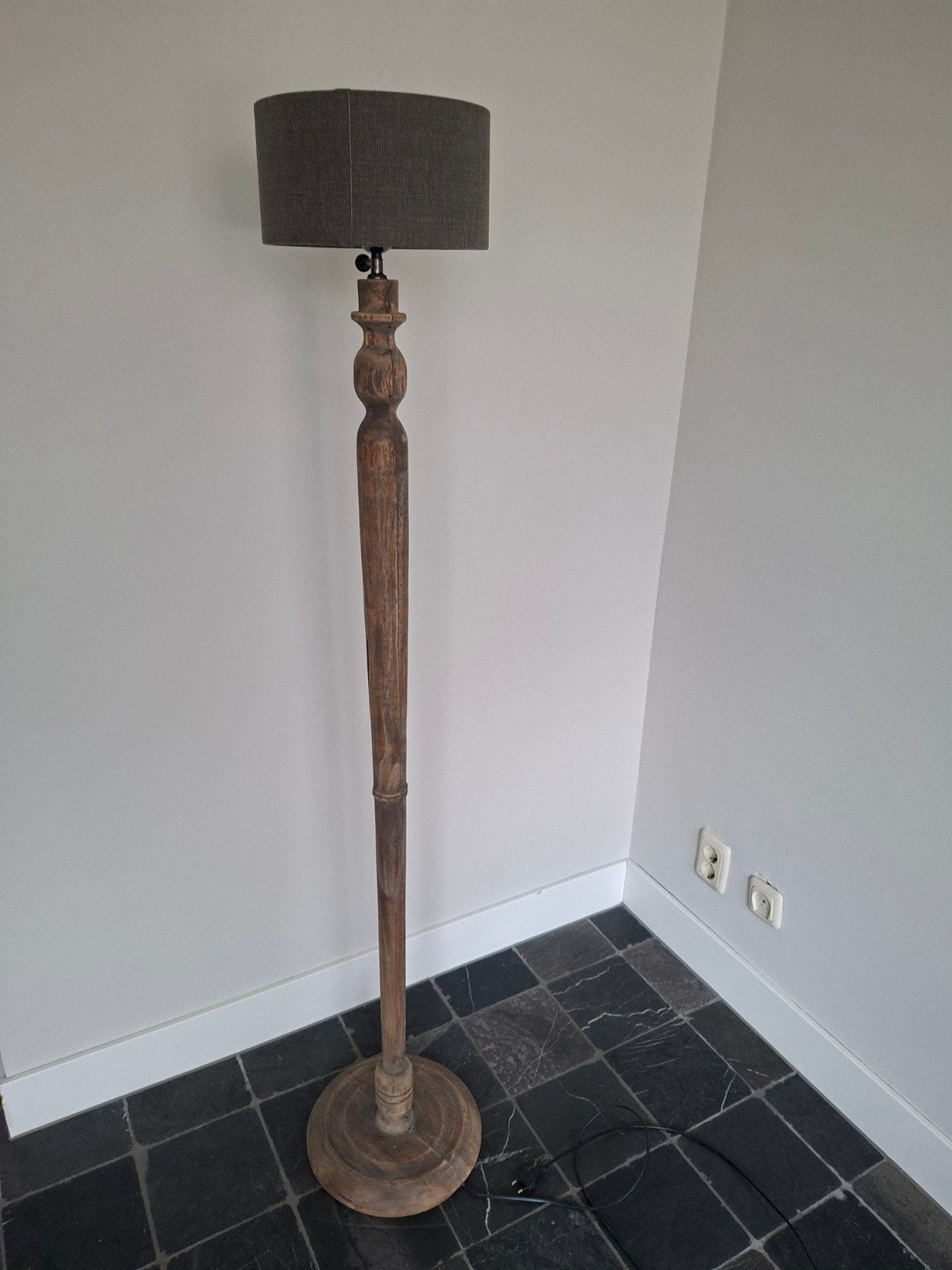 Houten vloerlamp, Huis en Inrichting, Ophalen, Zo goed als nieuw, Klassiek, Landelijk, 150 tot 200 cm