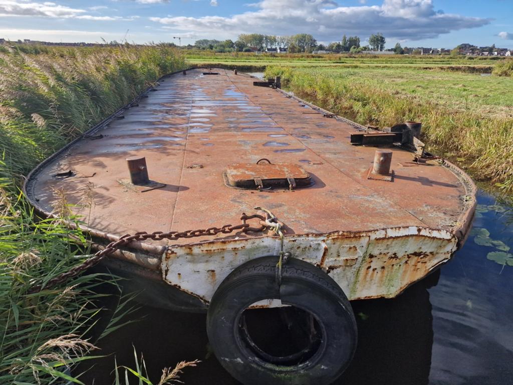 Dekschuit , ponton te koop -, Ophalen, Gebruikt