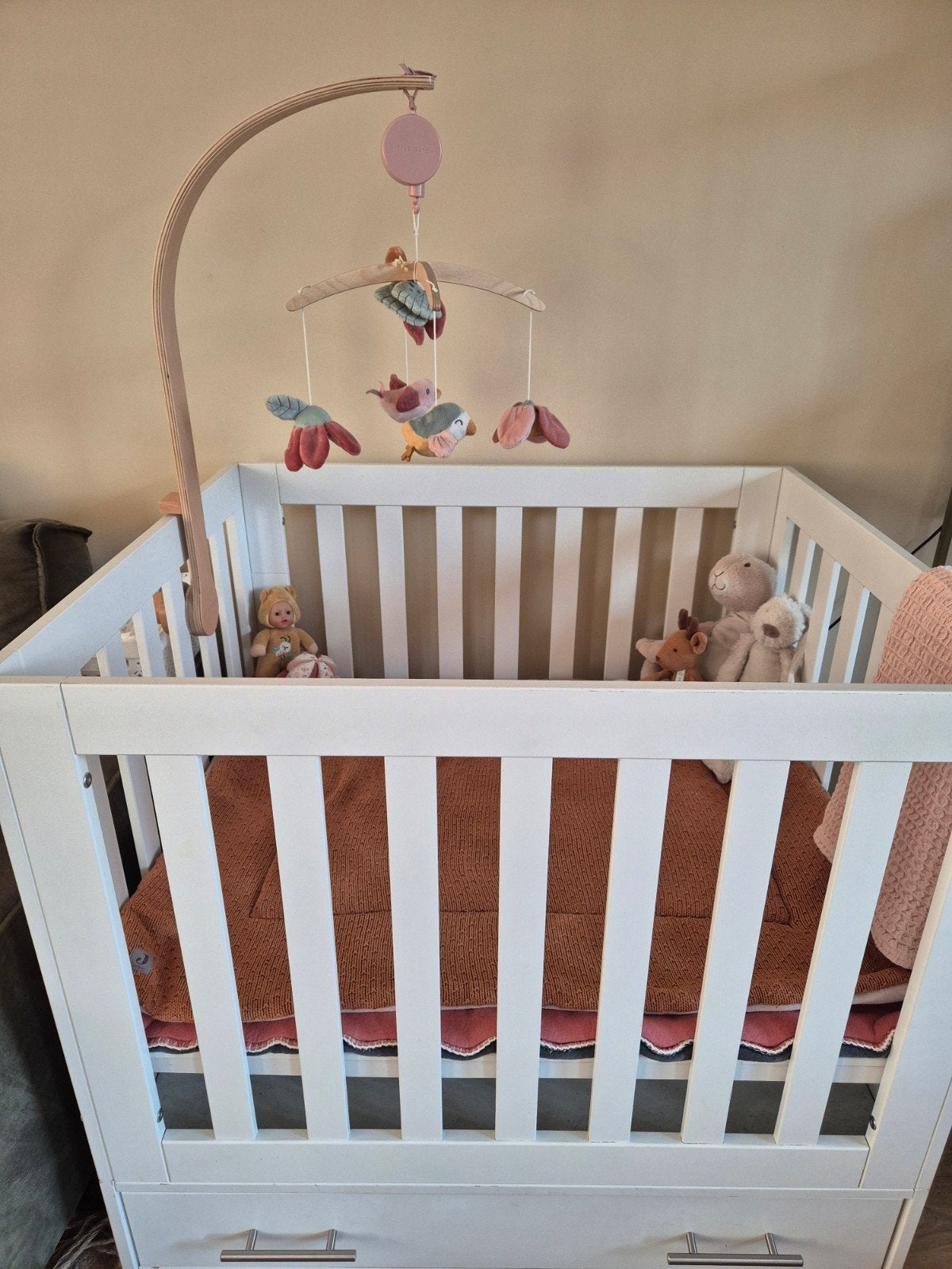 Witte babybox met lade, Ophalen, Zo goed als nieuw