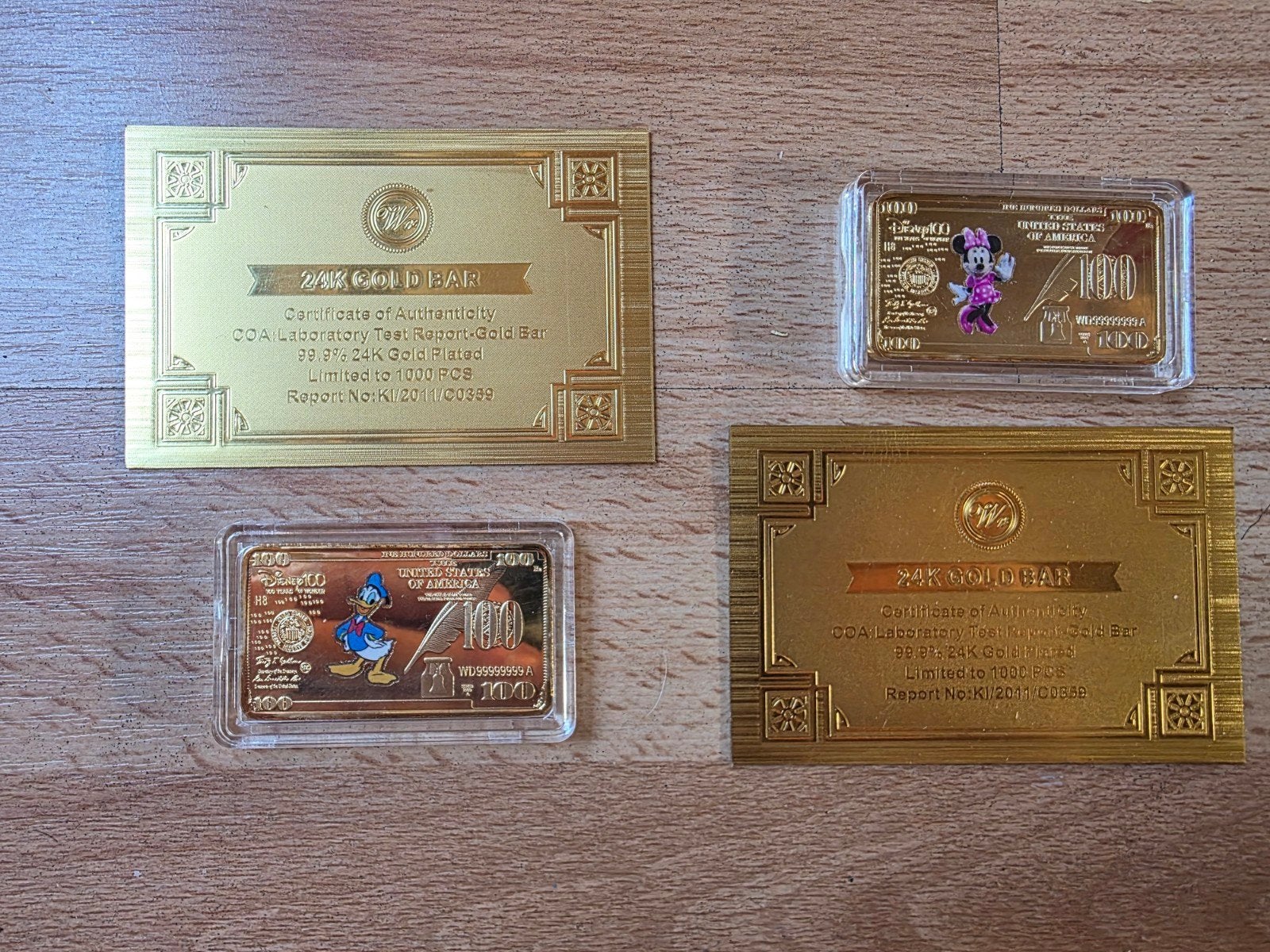 Disney 100 jaar Wonder 24K verguld, Verzamelen, Ophalen of Verzenden, Zo goed als nieuw