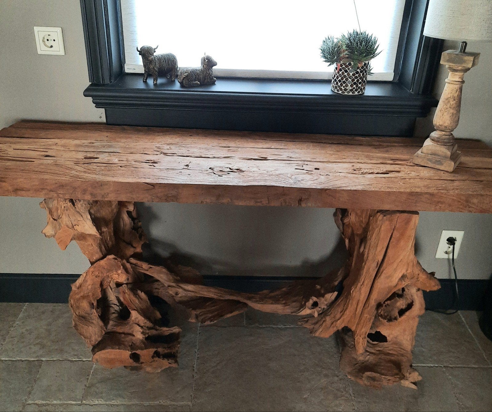 Sidetable van Teakhout 150 cm, Ophalen, 100 tot 150 cm, Teakhout, Zo goed als nieuw