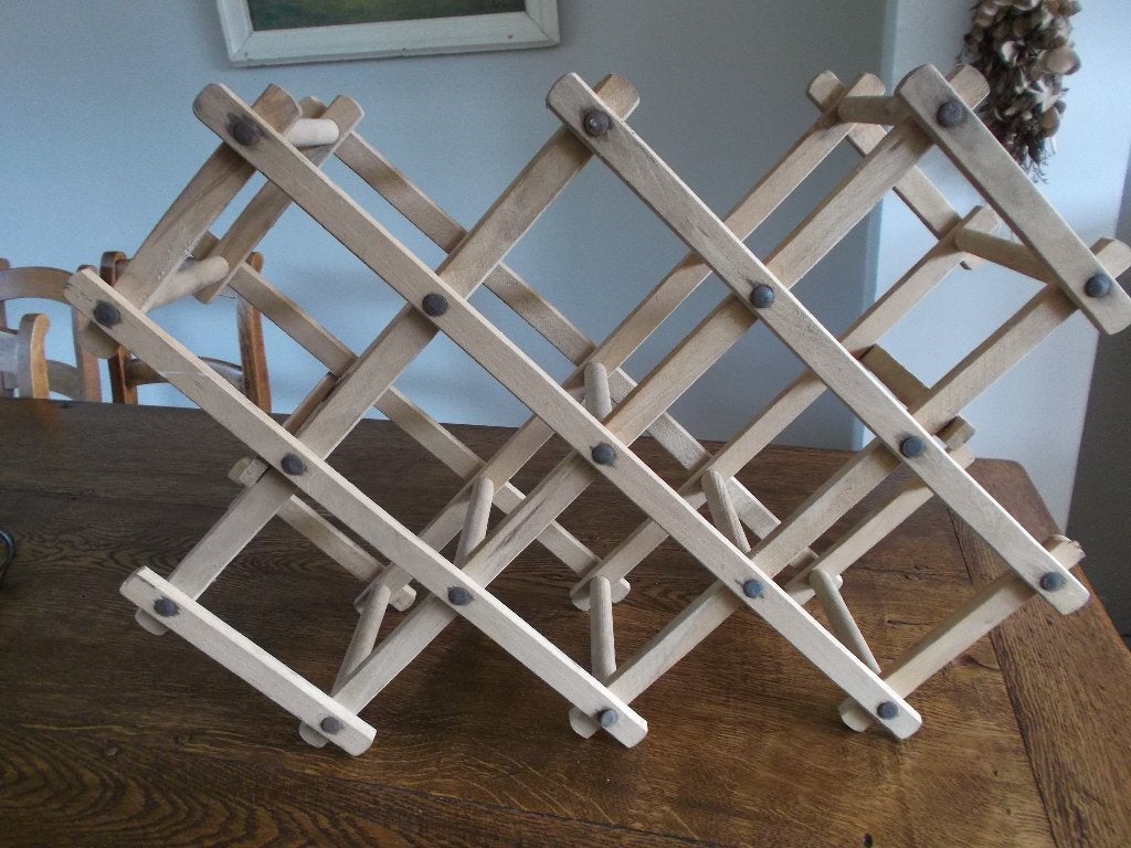 houten wijn rek inklapbaar, Ophalen