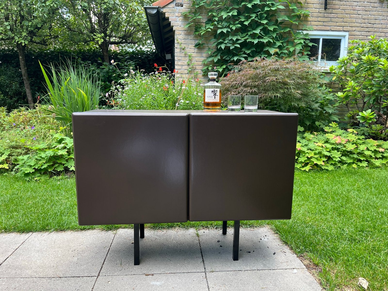 Banz Bord - mid century dressoir tv meubel kast, Ophalen, Gebruikt, 100 tot 150 cm, 25 tot 50 cm