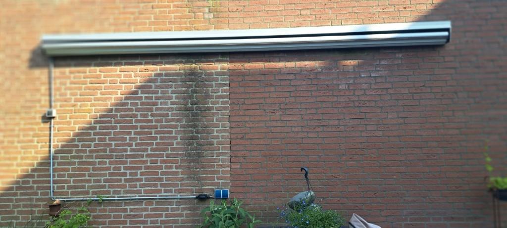 luifel voor aan het huis., Caravans en Kamperen, Ophalen, Zo goed als nieuw, Vinyl, Overige merken