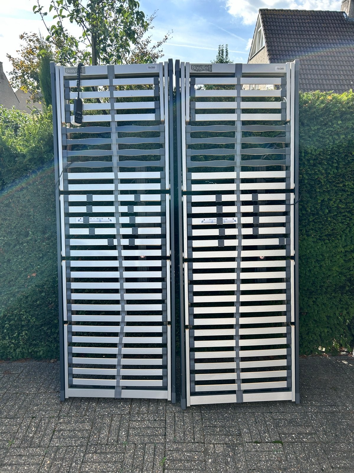 Elektrische lattenbodems 70x200 cm (set van 2), Huis en Inrichting, Ophalen, Gebruikt, 70 cm of minder, Tweepersoons