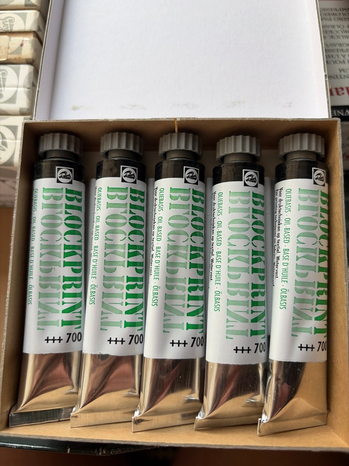 Talens Blockprint Olieverf Zwart 5x22ml Nieuw, Ophalen of Verzenden, Nieuw, Olieverf