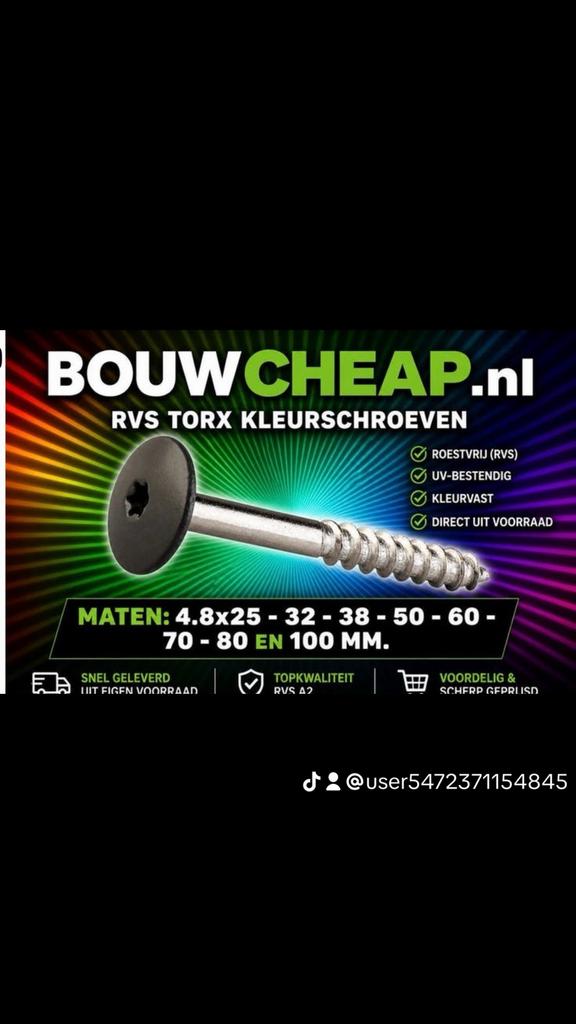 Gevelplaat bevestigers BOUWCHEAP de goedkoopste, Ophalen of Verzenden, Nieuw, HPL