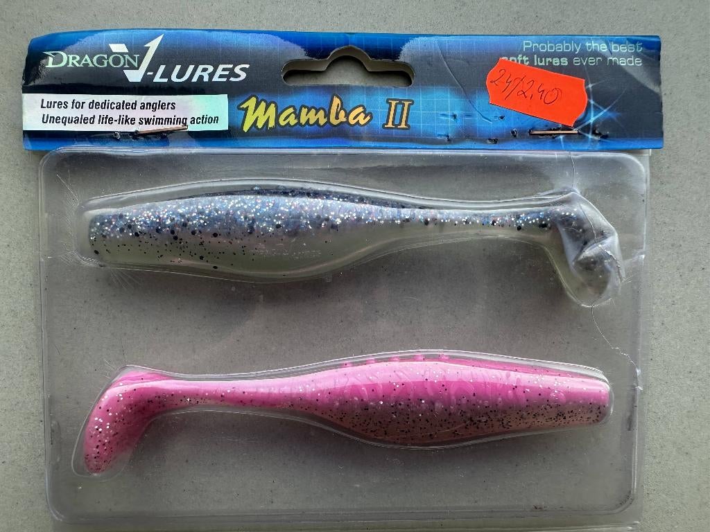 Nieuwe Dragon V-Lures Mamba II 12,5 cm – 2 stuks.    (24), Watersport en Boten, Ophalen of Verzenden, Nieuw, Overige typen