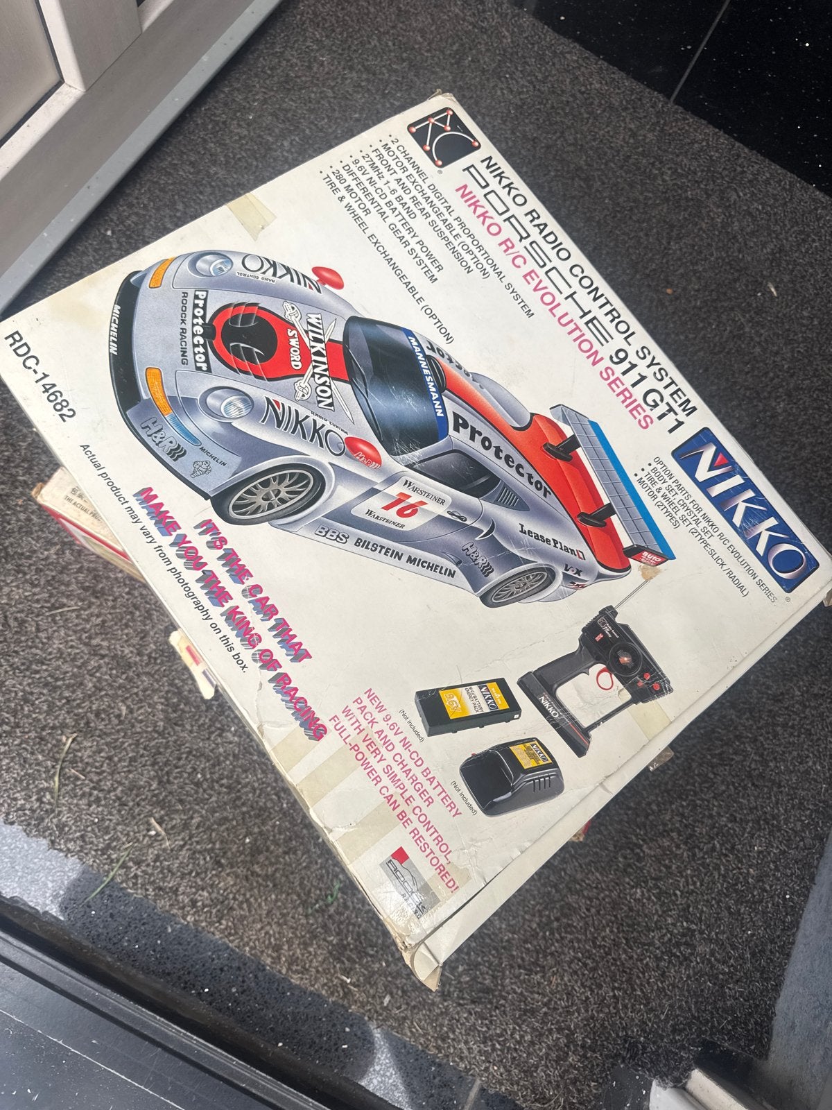 Nikko RC Evolution Porsche 911 GT1 Afstandsbestuurbare Auto, Overige merken, Gebruikt, Auto, 1:32 tot 1:50