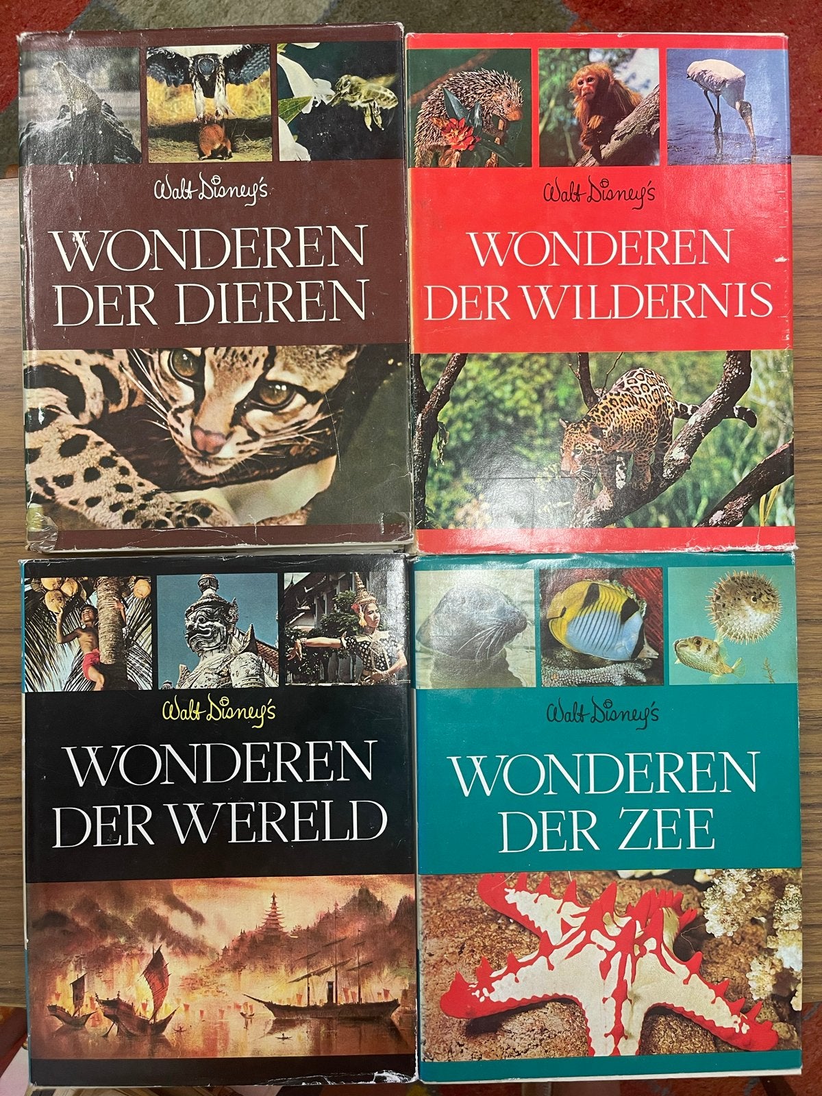 Vintage 4 boeken Walt Disney's Wonderen der ……, Boeken, Natuur, Ophalen of Verzenden, Gelezen, Natuur algemeen