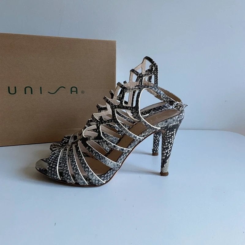 Unisa | beige snake sandalen, Beige, Nvt, Unisa, Gedragen