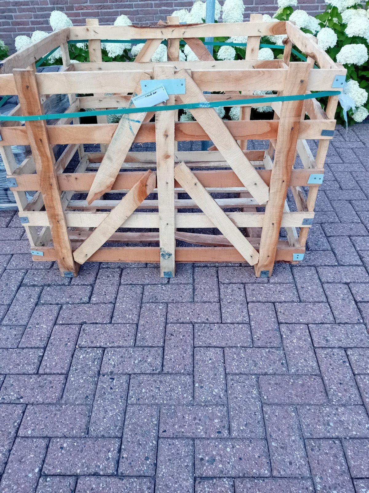 Houten kist 95x113x80 cm, Ophalen