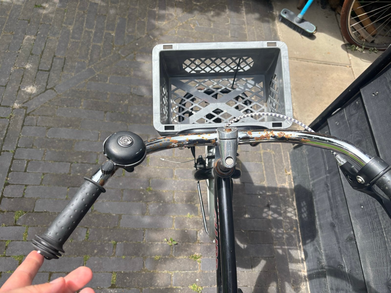 Alpina Clubb kinderfiets 18 inch met krat, Ophalen, Gebruikt, Terugtraprem, 16 tot 20 inch