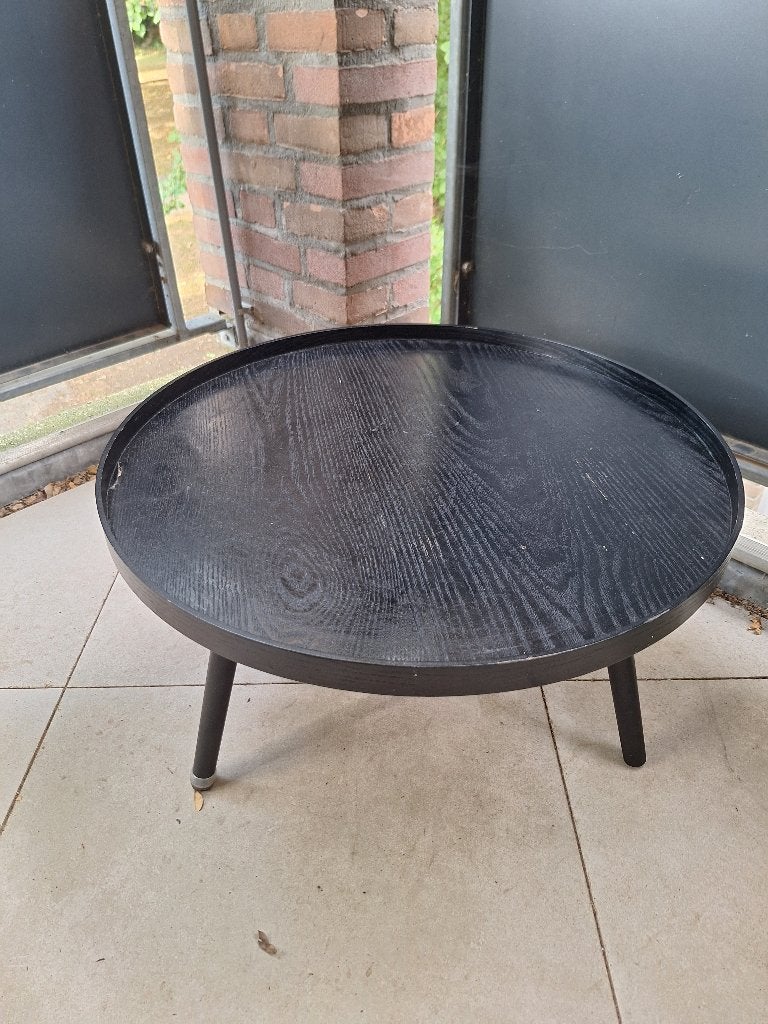 Bijzettafeltje, Huis en Inrichting, Tafels | Bijzettafels, Ophalen, Minder dan 45 cm, Gebruikt, Rond