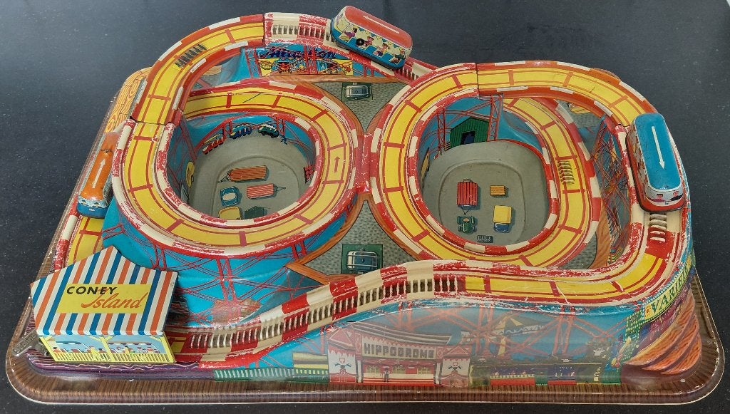 Vintage Technofix Coney Island achtbaan speelgoedset 1960s, Ophalen of Verzenden
