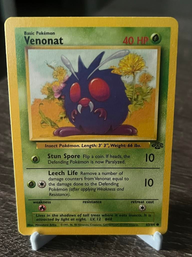 Venonat (63/64) - Jungle  - EX/Good, Ophalen of Verzenden, Gebruikt, Losse kaart