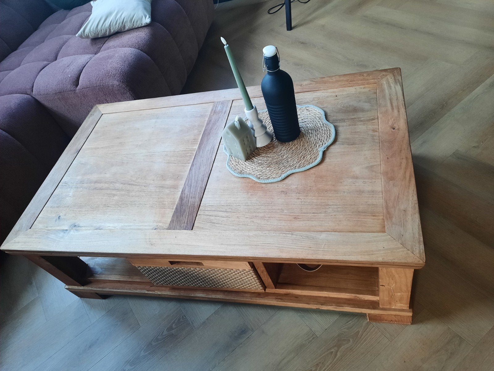 Salontafel Indisch Teak - Zware Kwaliteit, 50 – 75, Gebruikt, 50 tot 100 cm, Vierkant