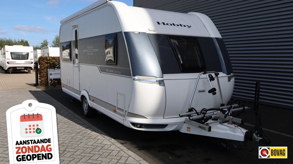 Hobby De Luxe Edition 460 UFE Dakluifel,GFK-dak,mover, Rondzit, Hobby, Bedrijf, Fietsenrek