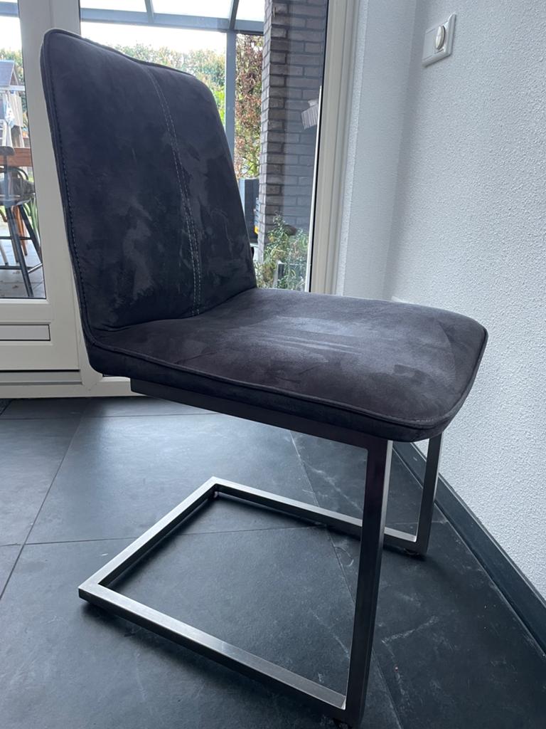 Zes eetkamerstoelen Henders & Hazel, Huis en Inrichting, Stoelen, Ophalen, Overige materialen, Gebruikt, Grijs