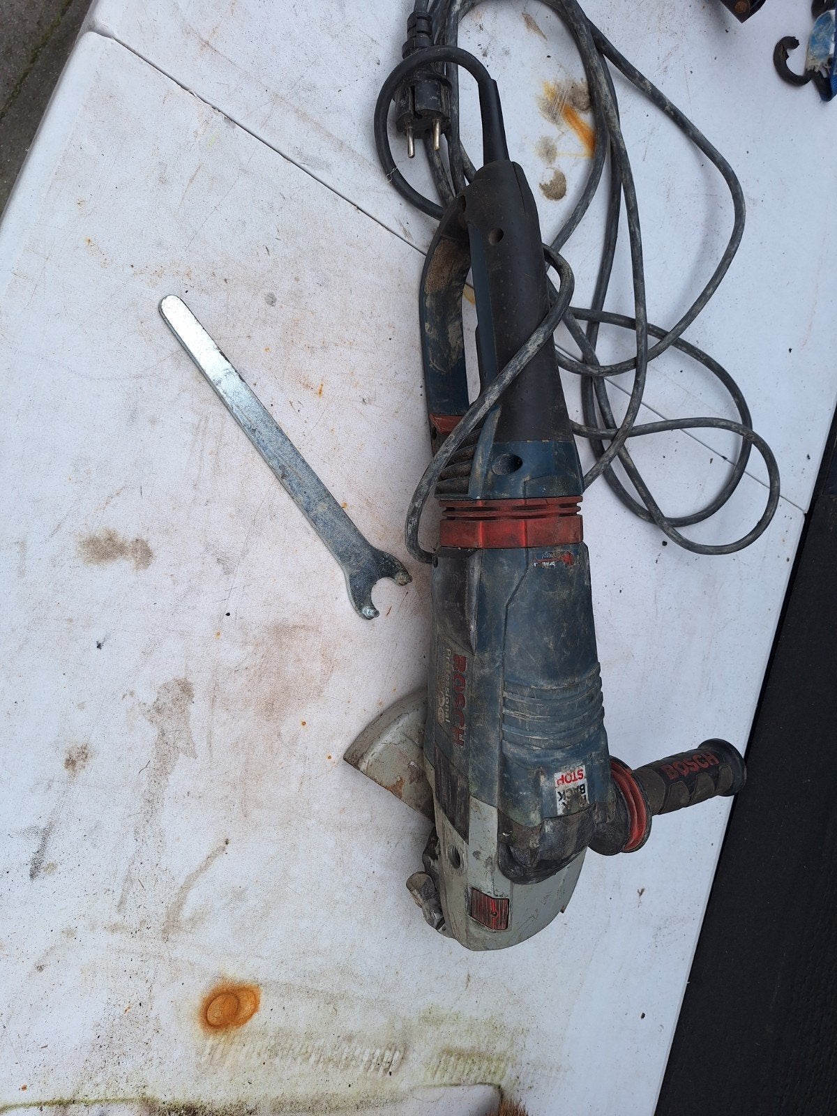 dikke bosch gws 26-230lvi flex blauw, Ophalen of Verzenden, Gebruikt, 1000 watt of meer, Haakse handslijpmachine
