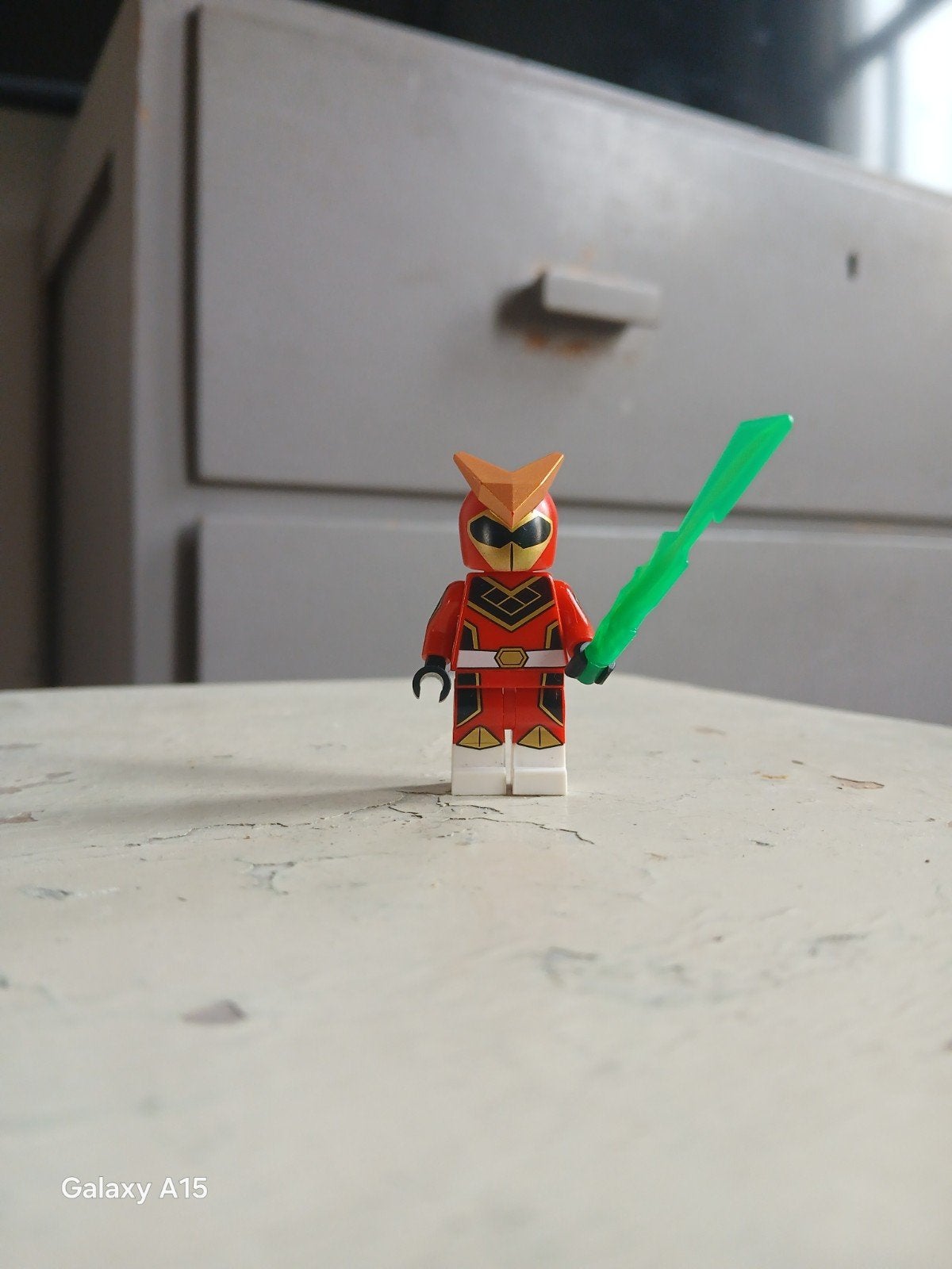 Lego power ranger Minifiguur met groen zwaard, Gebruikt, Overige thema's, Lego, Ophalen of Verzenden