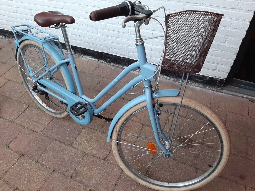 Meisjesfiets Elops/Decathlon 26" met 6-versnellingen + mand, Fietsen en Brommers, Fietsen | Meisjes, Gebruikt, Versnellingen, Decathlon