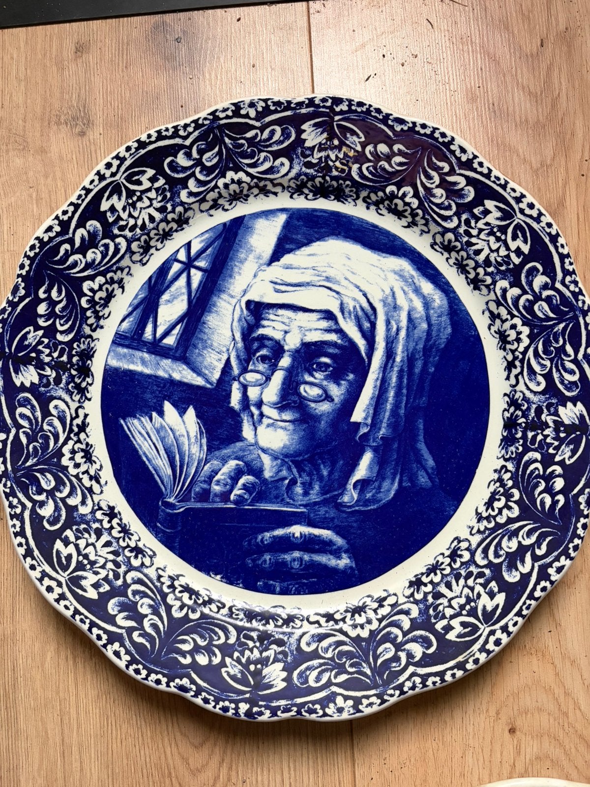 3 grote Boch Frères La Louvière (België) “Delfts” wandborden, Antiek en Kunst, Antiek | Wandborden en Tegels, Ophalen