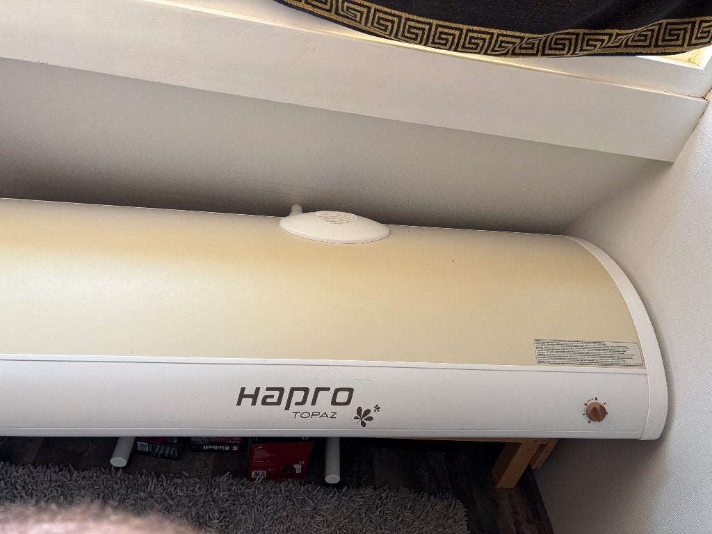 Hapro Topaz 10/1V HB556 Zonnebank, Ophalen, Gebruikt, Zonnebank enkelzijdig, 10 tot 15 lampen