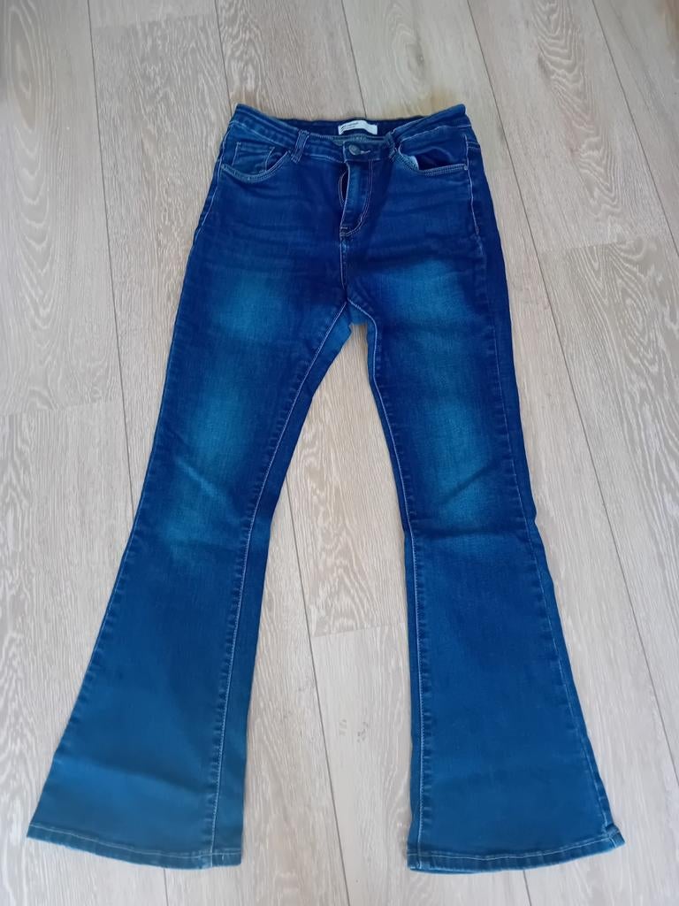 Flared blauwe jeans Nina Carter, maat M, Blauw, Nina carter, Ophalen of Verzenden, Zo goed als nieuw