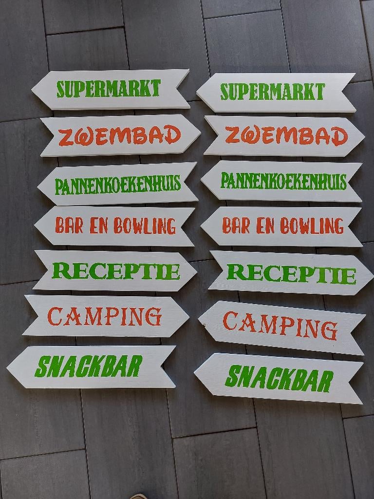 Bedrijfs Events Ibiza stijl houten wegwijzer borden /pijlen, Info@rwhoutidee.nl, Nieuw, Ophalen of Verzenden, RW Houtidee, Handgemaakt en Uniek