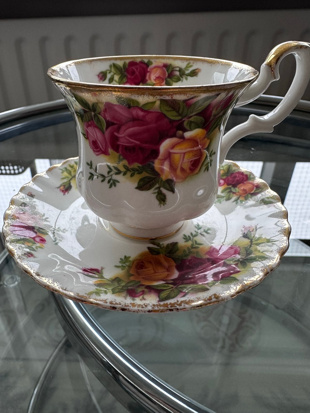 Royal Albert Old Country Roses Kop en Schotel, Ophalen of Verzenden