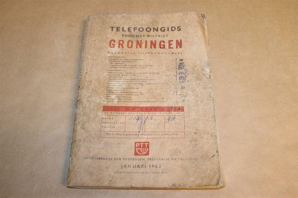 Telefoongids Groningen - Bijzondere nummers - 1963 !!, Ophalen of Verzenden, Gelezen