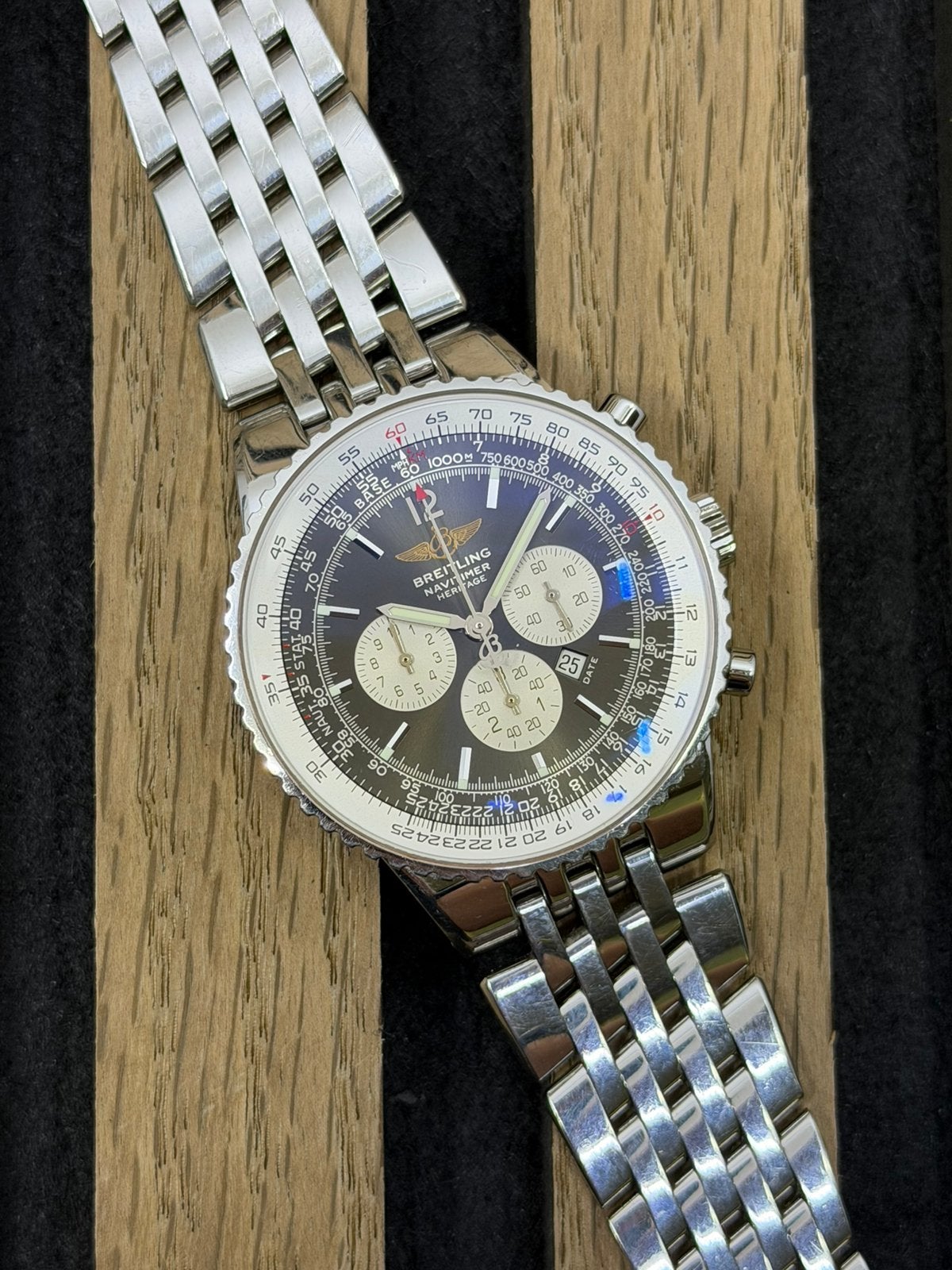 Breitling Navitimer Heritage A35340 heren horloge, Sieraden, Tassen en Uiterlijk, Horloges | Heren, Staal, Staal, Verzenden, Breitling
